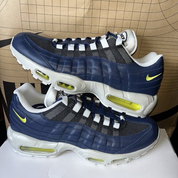 NEW Nike By You Air Max 95 Navy Gray Volt 314350-998 Men's Size 10 - Picture 1 of 7